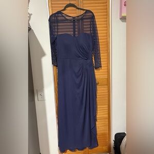 Elegant Navy Blue Evening Dress